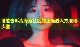 谁能告诉我海角社区的正确进入方法和步骤