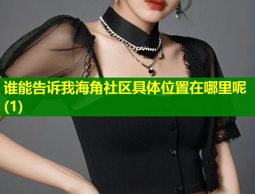 谁能告诉我海角社区具体位置在哪里呢(1)